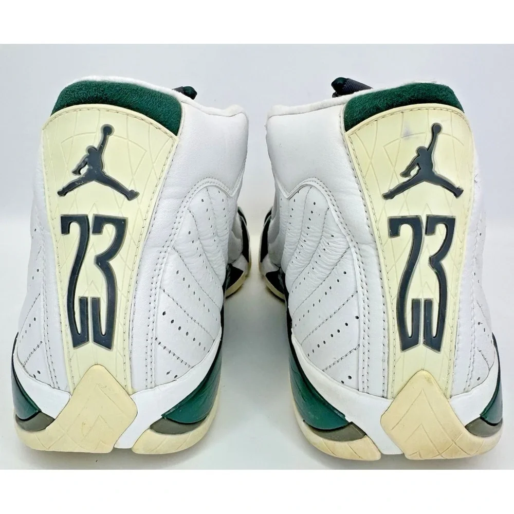 Nike Air Jordan 14 Retro Forest Green White 2005 Size 13 311832-131 No Laces - Picture 12 of 16